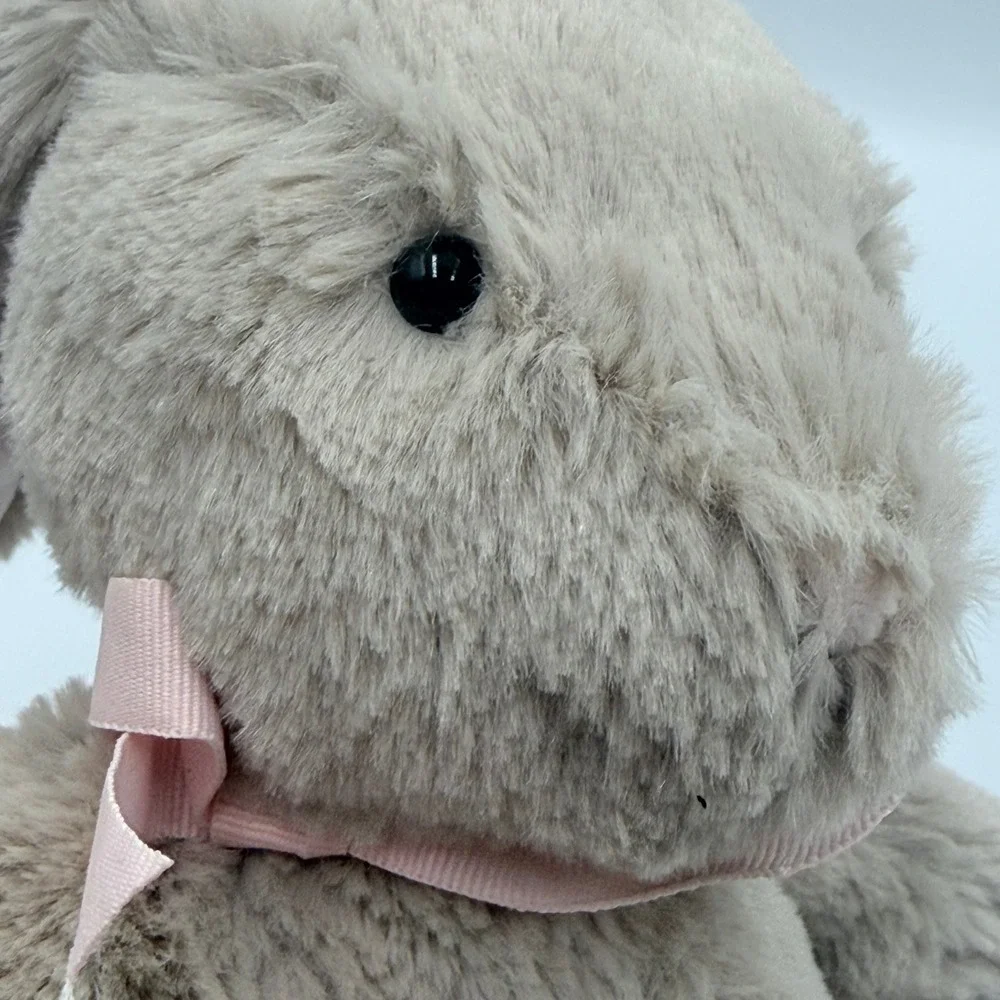 PBK Pottery Barn Kids Plush Bunny Rabbit Taupe Pink Stuffed Animal 10 in 2014